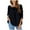Black, variant on Viikei Women's Plus Size Short Sleeve Square Neck Solid Color Lace Stitching Collar T-Shirt