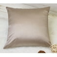 thumbnail image 3 of Aiking Home 20x20 Inches Faux Silk Square Throw Pillow Cover, Zipper Closure, Sand (Set of 2), 3 of 4