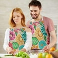 thumbnail image 3 of Pioneer Flower Floral Print Pattern Apron-Garden Aprons for Women with Pockets-Cotton Linen Waterproof Kitchen Cooking Gardening Aprons Adjustable for Kitchen,Cooking,BBQ and Salon 33x27 Inch, 3 of 7