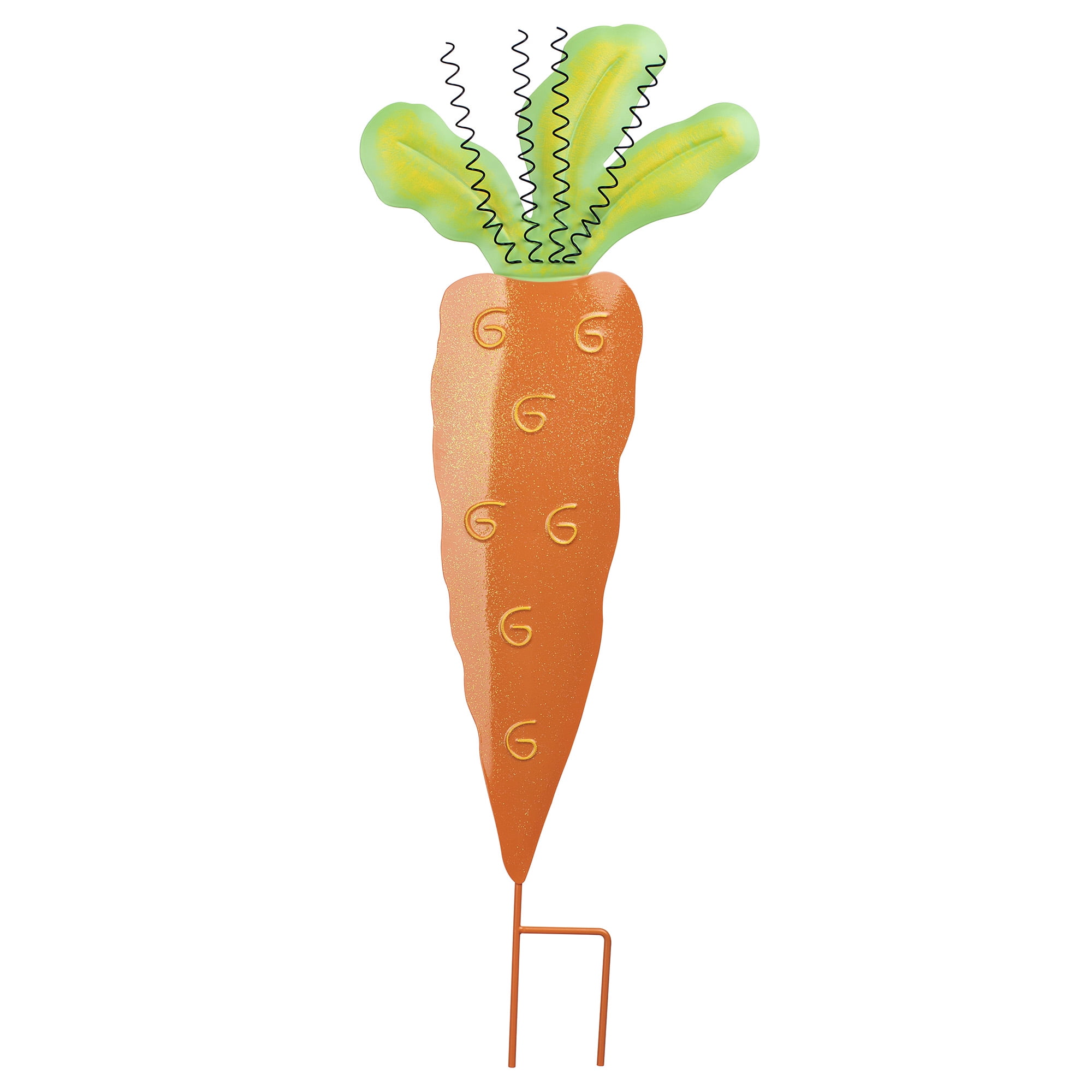 Way to Celebrate Orange Metal Carrot with Springs Easter Yard Stake