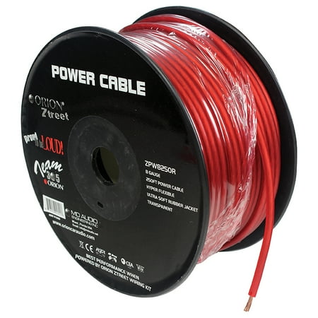 - Orion Ztreet 8 Gauge Power Wire Red 250' roll