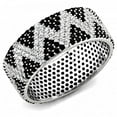 thumbnail image 1 of Bague en Argent Sterling Rhodié 925 avec AAA Grade CZ en Jet - Taille 7, 1 of 1