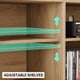 thumbnail image 5 of Soporte TV rattán para 65", centro de entretenimiento boho con almacenamiento y puertas para salón, 5 of 6