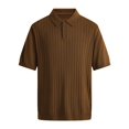 thumbnail image 1 of Camiseta de manga corta de punto con solapa para hombre, de verano, para entrenamiento regular, cómoda y de alto rendimiento. SG, 1 of 9