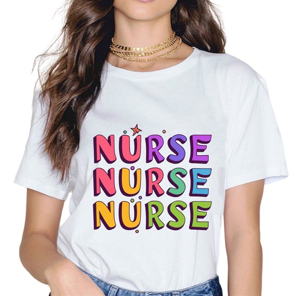 Groovy Nurse Shirt Women School Nurse RN ICU ER Pediatric T-Shirt