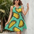thumbnail image 3 of It's Taco Time! Sleeveless Dress Women Summer Evening Dresses Ladies Sundress, 3 of 7