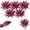 5pcs, variant on Large Realistic Artificial Boston Fern & Dragon's Blood Tree Plants with Vibrant Pink/Purple Leaves, Artificial Ti Plant, Artificial Red Cordyline Ti Plant for Garden, Patio