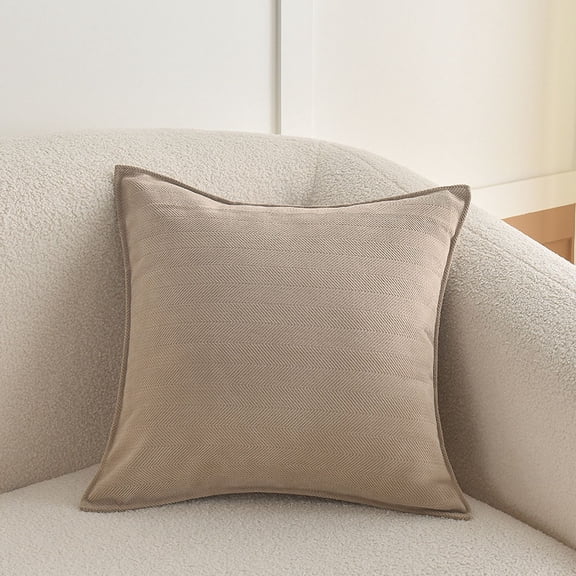 suxuMhao Decorative Chenille Throw Pillow-Stripe Print 18×18 IN Light Khaki,Bed Pillows Decorative for Bedroom,Decorative Sofa Pillows & Couch Throw Pillows,Sofa Pillows for Living Room,1 Piece