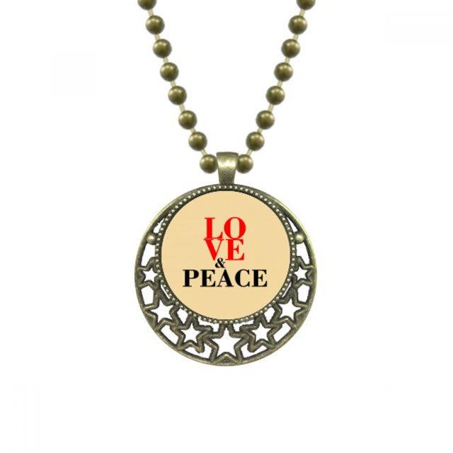 El amor y la paz no la guerra mundial Colgante Estrella Collar Luna Cadena Joyas Unbranded M