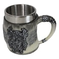 thumbnail image 3 of Gothic Viking Horned Warrior Danegeld Skull Tankard Mug 20oz With Hammer Handle, 3 of 9