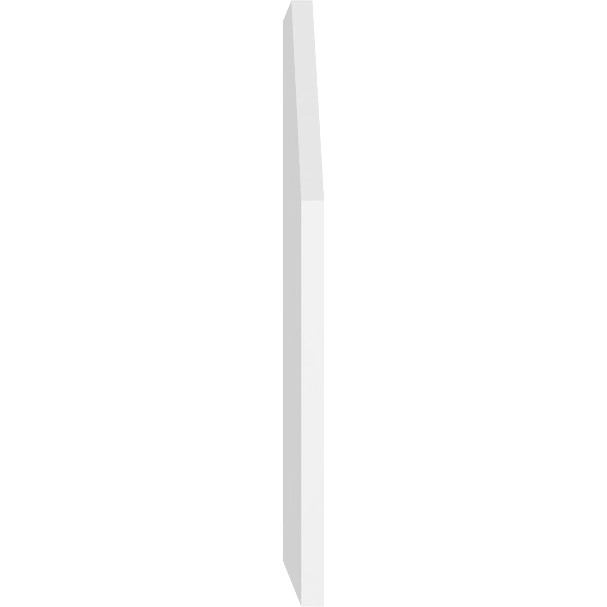 38"W x 42"H Half Octagon Top Left Surface Mount PVC Gable Vent: Non-Functional, w/ 3-1/2"W x 1"P Standard Frame