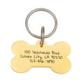 thumbnail image 3 of Dog Tags for Dogs Personalized - Custom Stainless Steel Bone Shaped Dog Tag - Dog Name Tag with Funny Paw Icon Design [Gold, L, Front & Back Engraving], 3 of 12