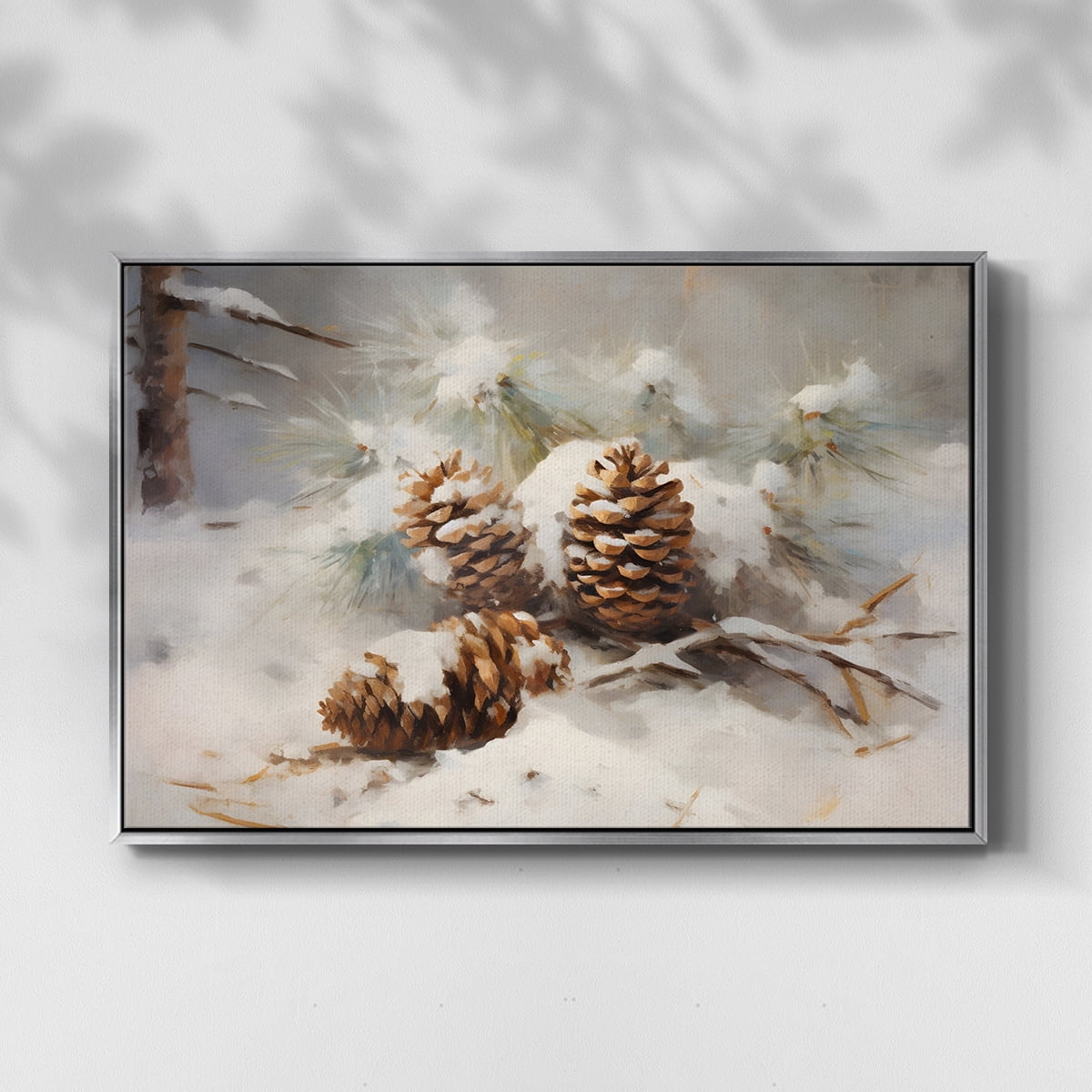 Vintage Landscape-CLXIX By Wexford Home Framed in Silver Wood Gallery Wrapped Canvas 17 in. x 25 in.