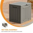 thumbnail image 4 of Uforic 31 Gallon Outdoor Deck Box, Weatherproof Resin Storage, Lockable, with Side Handles, Light Brown, 4 of 6