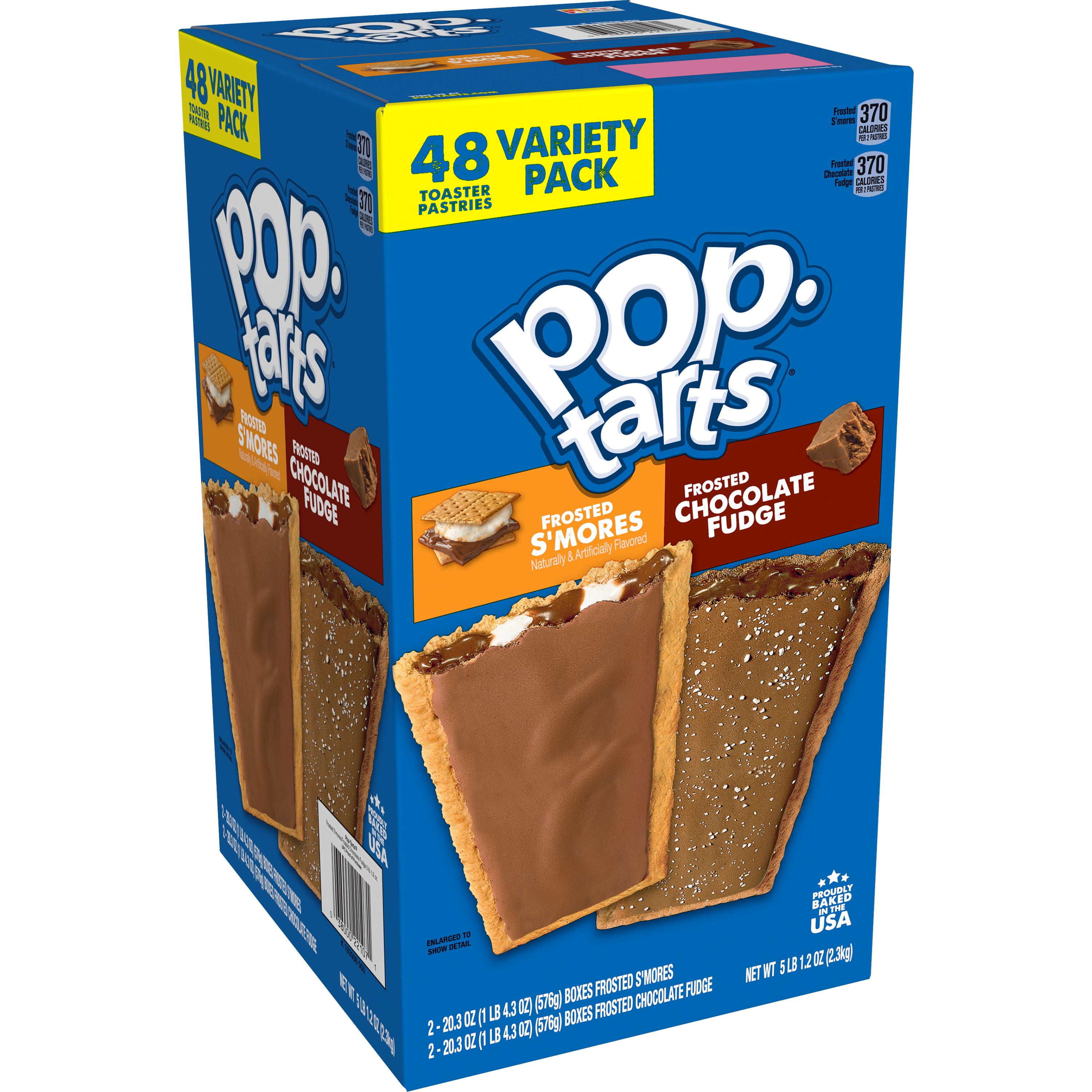PopTarts Frosted Variety Pack, 48 Toaster Pastries (24 S'mores, 24