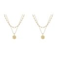 thumbnail image 1 of (Lot de 2) Rinsvye Collier Hexagonal Initiale 26 Collier à Bascule pour Femmes Colliers pour Femmes Colliers m Pendentif Diamant Alphabet Initiale Colliers Or Collier Charme pour Femmes pour Femmes, 1 of 4
