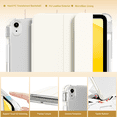 thumbnail image 3 of Kenke Case for iPad (A16) 11th Generation 11 inch 2025, iPad 10th Generation 10.9 Inch 2022 with Pencil Holder, Slim Light Trifold Protective Cover with Hard PC Translucent Back Shell, Cream White, 3 of 8