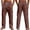 Coffee, variant on Men's Linen-Blend Cargo Pants, Elastic Drawstring Waist, Multi Pockets, Loose Fit Casual Trousers Coffee L