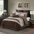 thumbnail image 5 of Nanshing Donovan 10PC Geometric Luxury Comforter Set, Brown, Queen, 5 of 6