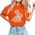 thumbnail image 3 of CAIXIA Easter Shirts for Women Women T Shirts Fitted Cute Bunny Tee Crewneck Easter Bunny Short Sleeve Pullover Tops, 3 of 6