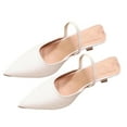 thumbnail image 5 of Miluxas Pointed Toe Slingback Kitten Heels for Women Low Heel Pointed Toe Pumps formal Dress Shoes Sling Back Heels White 9.5(43), 5 of 9