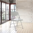 thumbnail image 7 of Hampden Furnishings Bernadine Collection All Steel Double Hinge Folding Chair, Grey (Pack of 4), 7 of 7