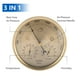 thumbnail image 4 of Termómetro Barómetro Higrómetro, Movimiento Mecánico Medición Precisa Tipo De Dial Estación De Pronóstico Del Tiempo Para El Hogar, 4 of 7