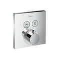 thumbnail image 1 of Hansgrohe 15763821 Showerselect E Thermostatic Trim 2 Valve Function - Square, Brushed Nickel, 1 of 1