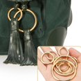 thumbnail image 2 of PINGEUI 180 PCS Gold Metal O Rings, 6 Size Multi-Purpose Gold O Ring Solid Circle Loop Buckle Round Ring for Crafts Hand DIY Hardware Bags Accessorie, 2 of 6
