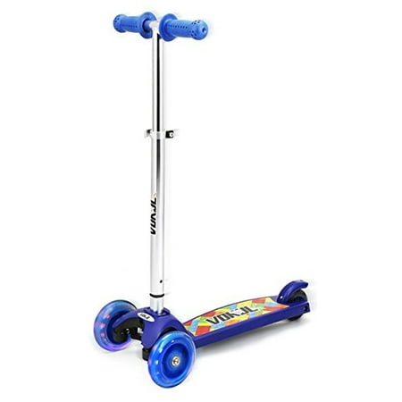 Vokul Mini Kick 3 Wheel Scooter Micro Scooter Mini Micro Kick Scooter with Flashing Wheel (Navy