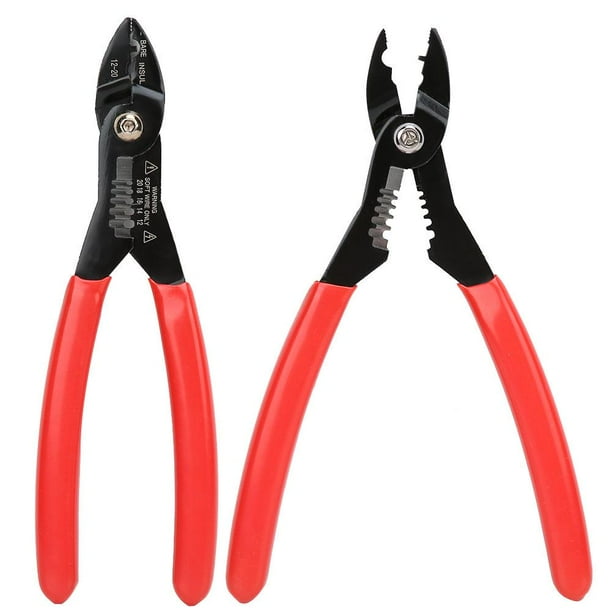 Tebru Squeeze Pliers,7in Professional Electrical Cable Stripping