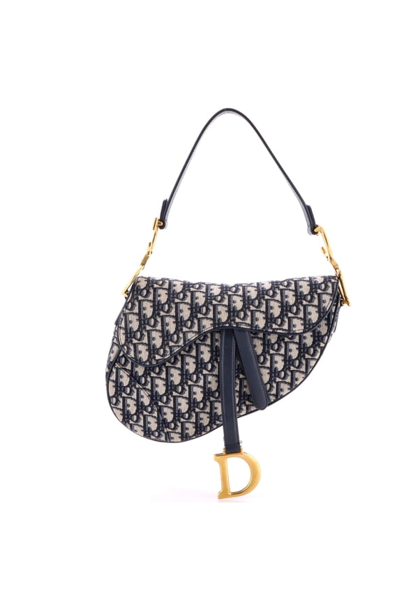 Pre-Owned Saddle Handbag Oblique Canvas Medium By Rebag