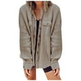 thumbnail image 2 of Puntoco Mujeres Sexy Pocket Crop Workout Manga larga Cuello alto Sudadera Casual Blusa Abrigo Tops Outwears Liquidación Puntoco Puntoco-1844, 2 of 4