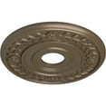 thumbnail image 3 of Ekena Millwork 16 1/4"OD x 3 5/8"ID x 1"P Wreath Ceiling Medallion (Fits Canopies up to 5 1/2"), Hand-Painted Warm Silver, 3 of 6