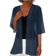 thumbnail image 3 of Frostluinai 3/4 Sleeve Cardigan for Women Open Front Chiffon Lightweight Summer Cardigans Sheer Beach Vacation Cover ups S-2XL, 3 of 8