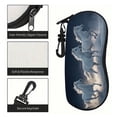 thumbnail image 3 of White Horses Snowy Landscape Patterned Eyeglass Case,Ultra-Light Neoprene Soft Shell with Protective Lining & Secure Zipper (Trendy Unisex Design), 3 of 11