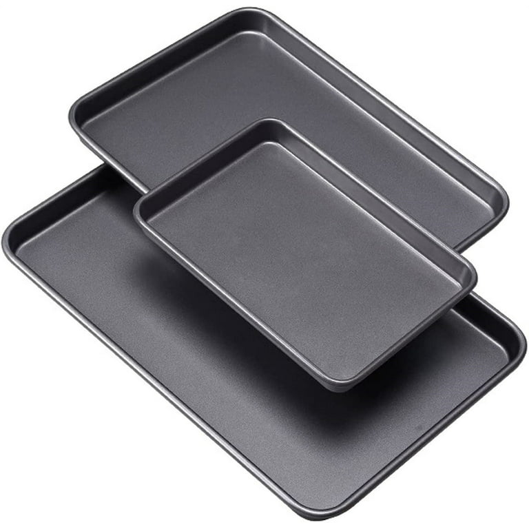 12 Pieces Baking Sheet Pan Cookie Sheet Set for Oven Stainless Steel Small  Baking Pan 10 x 8 x 1 Inch Cake Toaster Roasting Metal Rectangle Trays