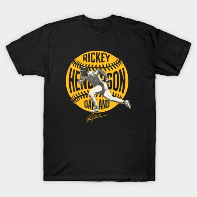 T-Shirt Unisexe Graphique Rétro Vintage Athlétisme Légende du Baseball Rickey Henderson, jusqu'à la Taille 3TG.