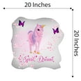thumbnail image 4 of Cartoon Watercolor Wall Decals for Kids Room - Unicorn Horse Cherry Blossom Flowers Art Legendary Creature DIY & Creativity Boy Girl Bedroom Wall Water Color Sticker - Size: 20 In x 20 In, 4 of 5