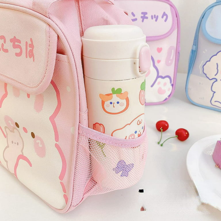 Roffatide Anime Kuromi Lunch Bag for Man Woman Leakproof Lunch Box Large  Compartment Lunch Container Tote for Work Travel Purple