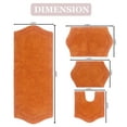thumbnail image 3 of Home Weavers Waterford Collection 100% Cotton Non-Slip Bathroom Rug Set Machine Washable Bathroom Rug, Bath Rug, U Shaped Contour, Runner, Terracotta Color 4 Piece Bath Rug set, 3 of 8