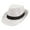 White, variant on Unisex Frayed Brim Straw Fedora Hat, Breathable Woven Classic Summer Sun Hat with Black Band for Men Women Outdoor Travel Vacation Daily Casual Wear,One Size