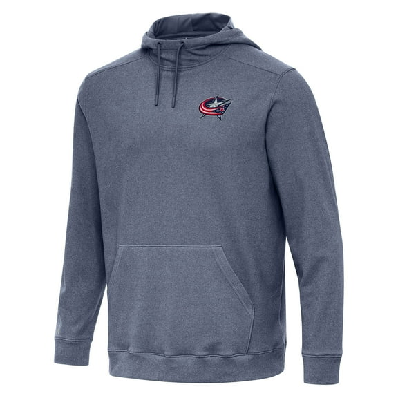 Men's Antigua Heather Navy Columbus Blue Jackets Cloud Pullover Hoodie