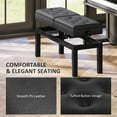 thumbnail image 4 of HOMCOM Piano Bench with Storage, Height Adjustable Piano Stool, Black, 4 of 10