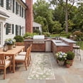 thumbnail image 3 of Safavieh Courtyard Gladwin Botanical Indoor/Outdoor Runner Rug, Ivory/Green, 2'3" x 8', 3 of 10