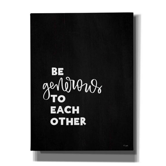 Epic Graffiti 'Be Generous' by Jaxn Blvd., Giclee Canvas Wall Art, 12"x16"