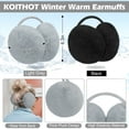 thumbnail image 2 of KOITHOT 8 Pcs Winter Beanie Hat Neck Warmer Ear Muffs Gloves Set with Gift Box for Women Black and Light Gray, 2 of 7