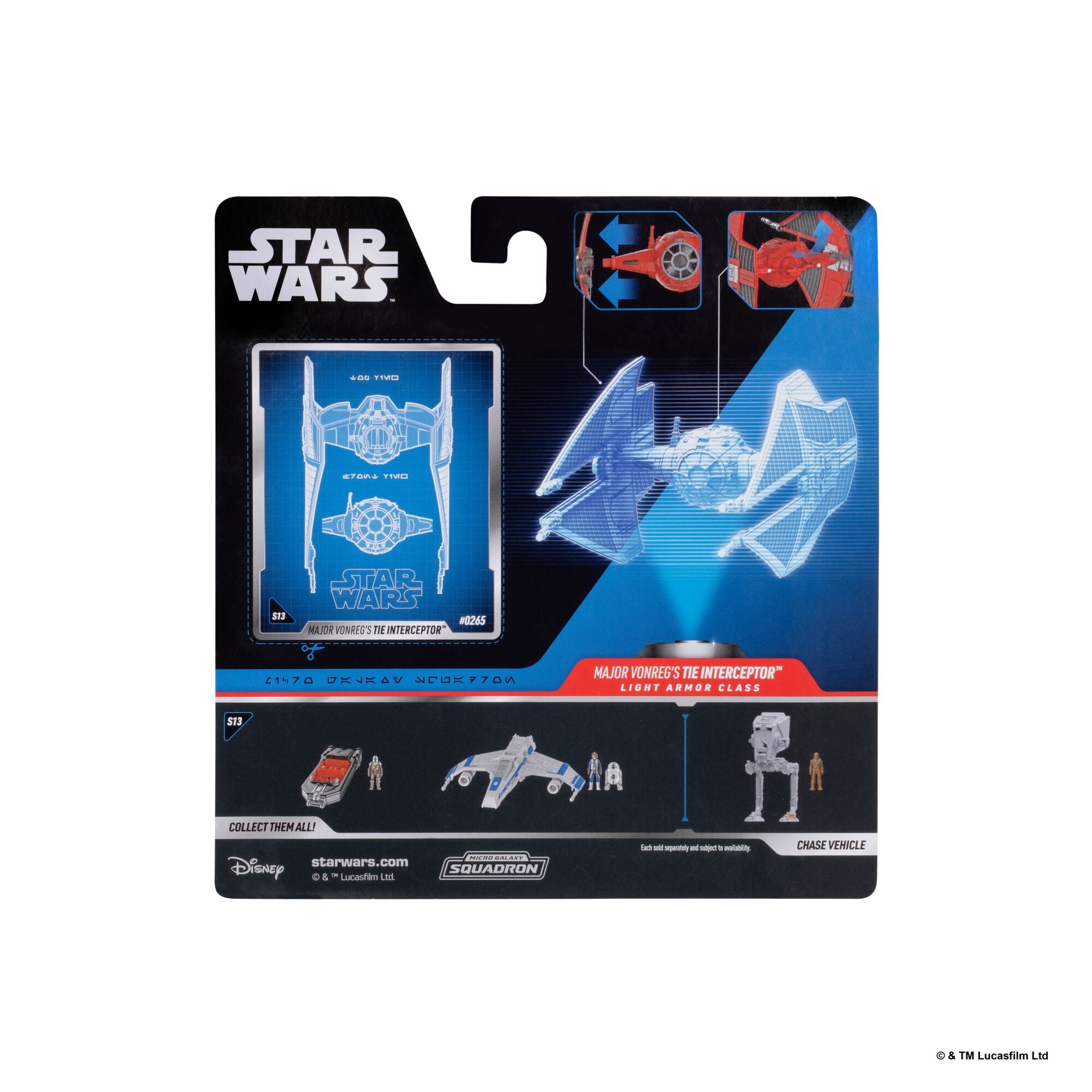Star Wars™ Micro Galaxy Squadron First Order TIE Interceptor - 3-inch Vehicle with 1-inch Micro Figure Accessory