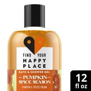 Find Your Happy Place Season Indulgent Bubble Bath and Shower Gel Pumpkin and Spiced Cream 12 fl oz