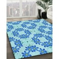 thumbnail image 2 of Ahgly Company Indoor Rectangle Patterned Blue Dress Blue Area Rugs, 2' x 3', 2 of 6
